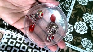 Red Stone Earrings