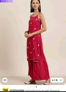 Elegant Red Embroidered Kurta Set