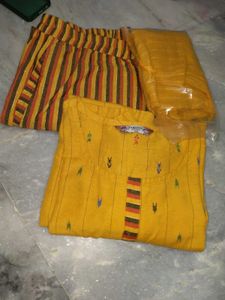 Mustard Yellow Kurti Set