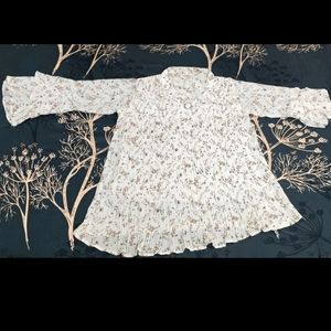 White Floral Tunic