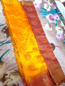 Silk Saree With Desgined Blouse Stitched