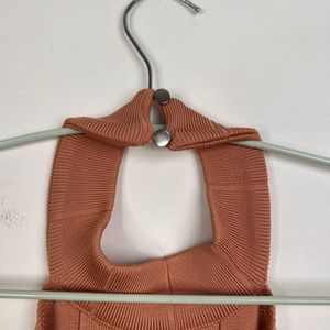 Ribbed Halter Bodysuit