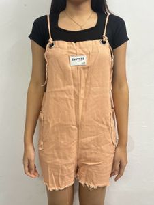 Nudish Peach Dungaree/jumpsuit Above Knee