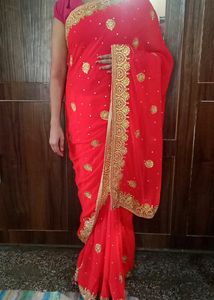 New Saree With Stich Blouse