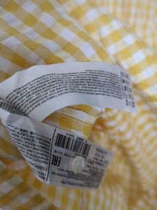 Mango Gingham Puffed Sleeve Mini Dress (New)