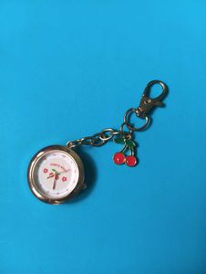 Aesthetic Cherry Watch Charm Keychain 🍒
