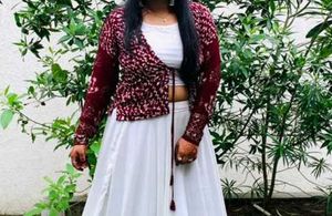 Women maroon colour koti