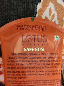 Lotus Herbals Sunscreen