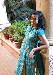 Slited Gown With Skirt