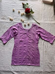 Purple Short Kurta