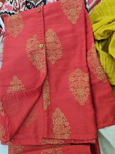 Elegant pink peach Printed Kurta