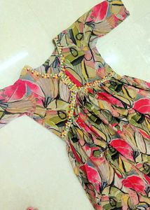 Floral Print Dress Frock