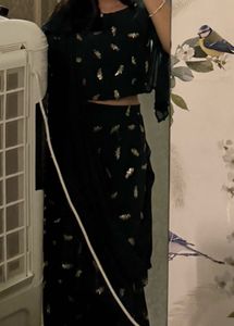 cool indo western saree