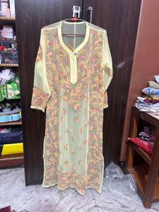 Yellow Chikenkari Kurta 💛