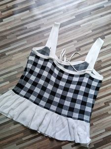 Checkered Corset Top