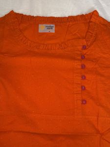 Classy Mother Earth Orange Tunic Top
