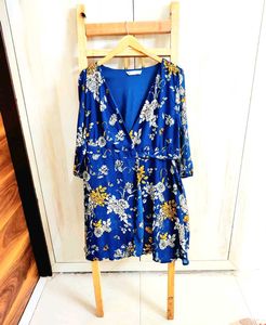 Blue Printed Dress Bust Size-28-30