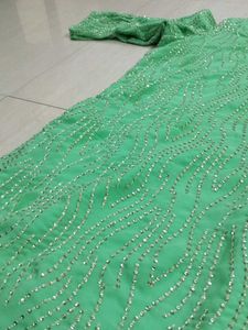 Green Aari Work Straight Cut Kurti