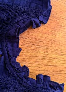 Navy Blue Embroidered top