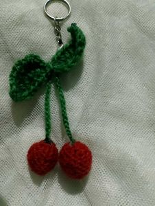 Handmade Cherry Keychain 🎀🍒