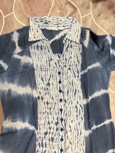 Tie-Dye Button-Up Top