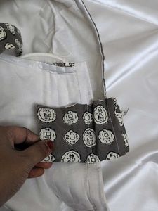 Grey Blouse With Sleeves Attached Inside