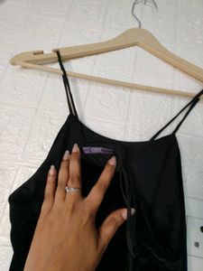 Velvet Slit Dress