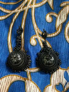 Black Jhumka Earrings