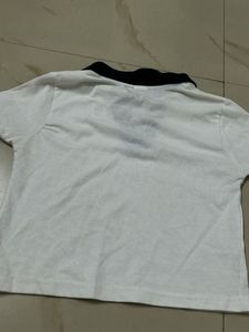 White T-Shirt with Black Trim