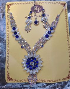 Elegant Blue & Silver Jewelry Set