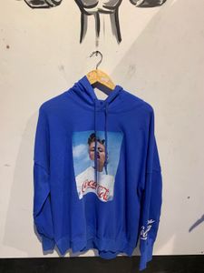 Blue Coca-Cola Graphic Hoodie