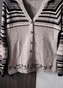 WOOLEN Embroided Cardigan For Women