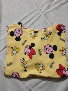 Mickey Mouse Print Top