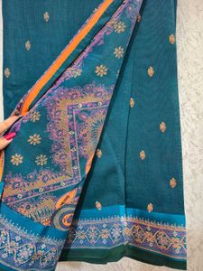 Elegant Teal Saree