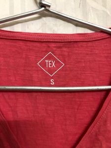 Tex Pink Cotton T Shirt