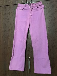 Lavender Wide Leg Jeans