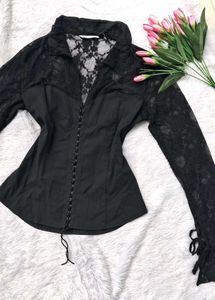 Gothic Lace Fitted Top