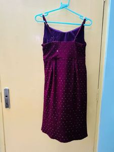 Burgundy Sparkle Mini Dress