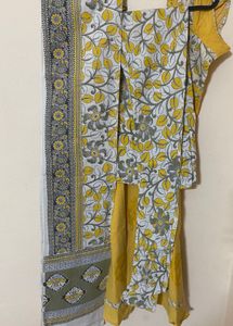 Fully Stitched Pure Cotton Kurta set