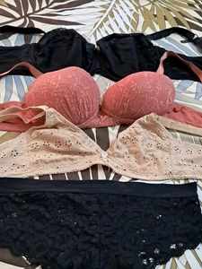 Combo Of Four Imported Fabric Bra N Panty