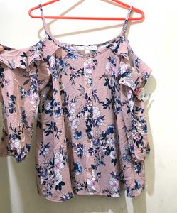 Floral Cold Shoulder Top 34 half