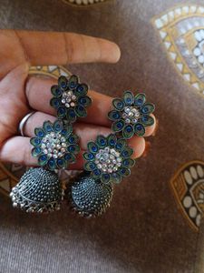 Peacock Jhumka Earrings