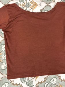 Brown Crop Top