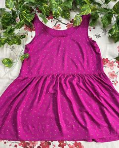 Girls’ Purple Floral Sleeveless Dress