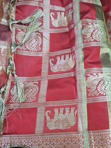 Elegant Red Saree New Collection