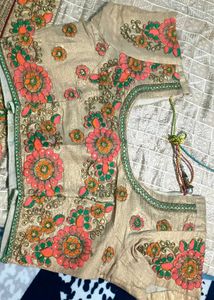 Elegant Floral Embroidered Saree