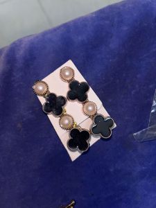 Clover Pearl Drop Earrings