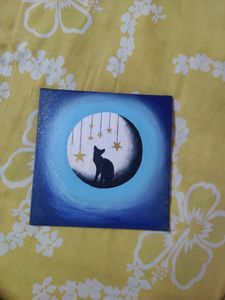 Blue Canvas Acrylic Painting