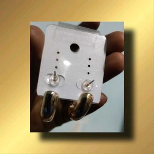 &#34;Elegant Gold-Plated Earrings | Lightweight