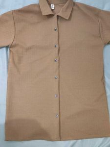 Brown Button-Up Shirt